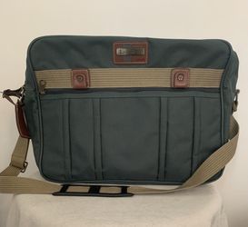 LIRA by Ascot Canvas Carry On Bag Luggage 20" Green Adjustable Shoulder Strap