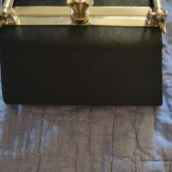 Vintage Little Black Purse Zipper Pocket Inside  And Two Other Pockets 