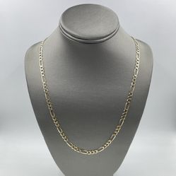 14KT YELLOW GOLD 26” FIGARO LINK CHAIN 5.00MM 20.5GR