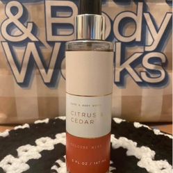 Limited Edition BBW Citrus & Cedar Cologne Mist 5 fl oz.