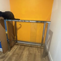 Chrome Glass Bar Table 