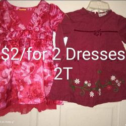 2T Girls Dresses - $2 for Two Dresses  