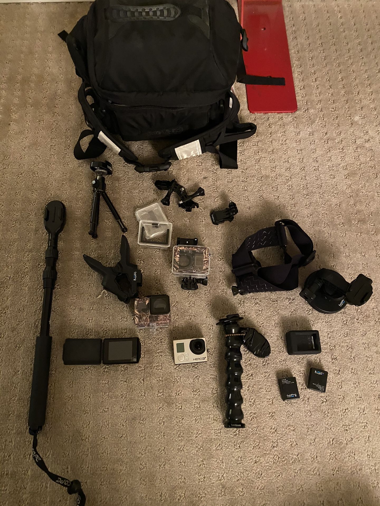 GoPro Hero3+ with a bunch of accessories