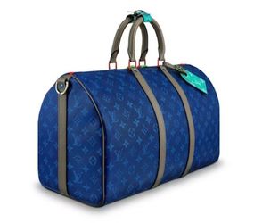 Louis Vuitton Keepall Bandouliere Monogram Outdoor 45 Pacific Blue Man Handbag