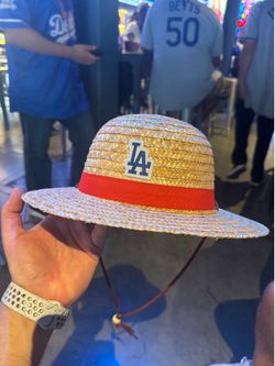 Dodgers One Piece Straw Hat