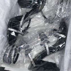 windsor black butterfly heels 