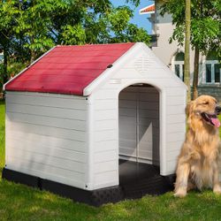 *Assembled 42’ Large Dog House PUKAMI Plastic Dog House Outdoor & Indoor