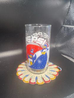 Vintage Holiday Pepsi Glass - 6”
