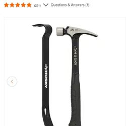 Husky 20oz steel rip hammer and 15inch wrecking bar