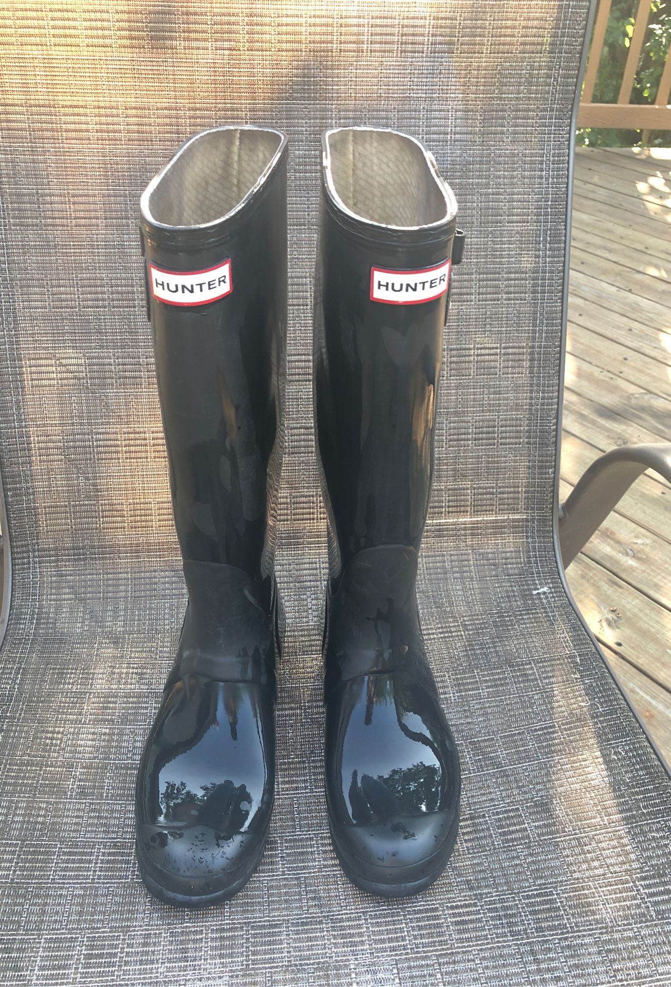 Hunter Men Black Rain Boot