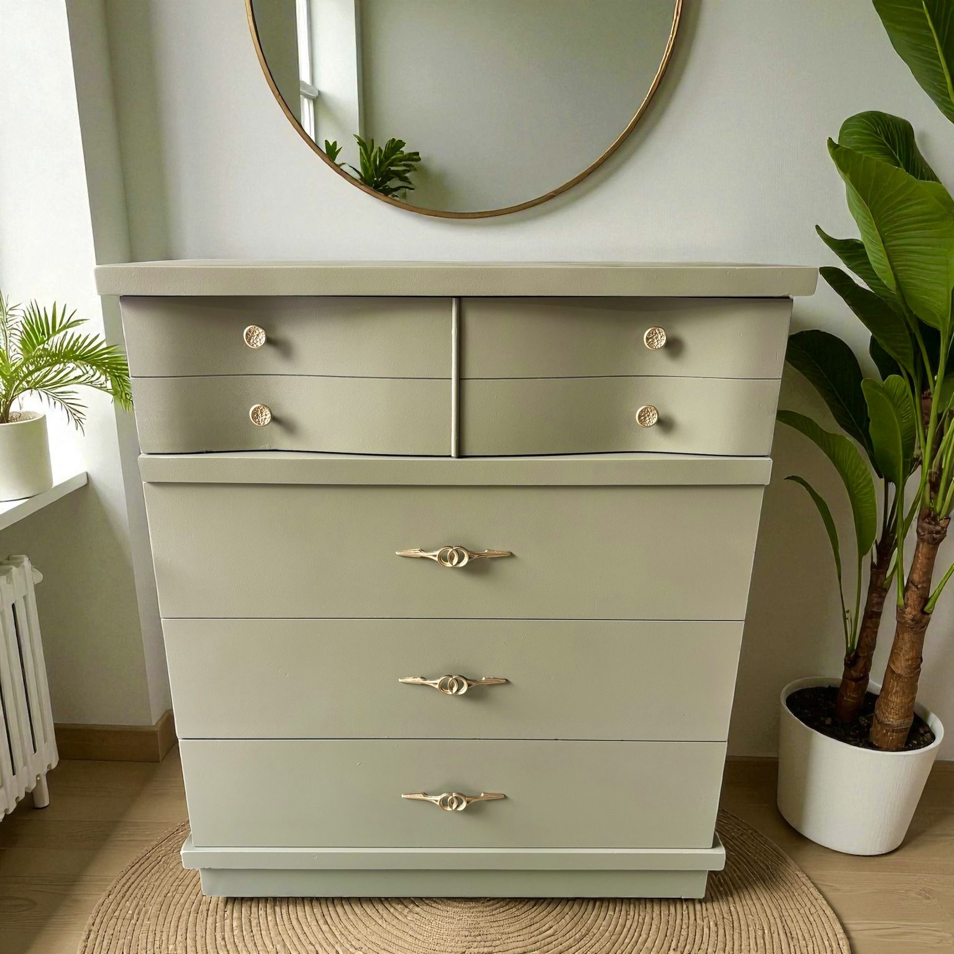 Vintage Green MCM Dresser