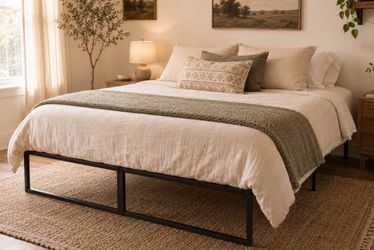 Full black bed frame
