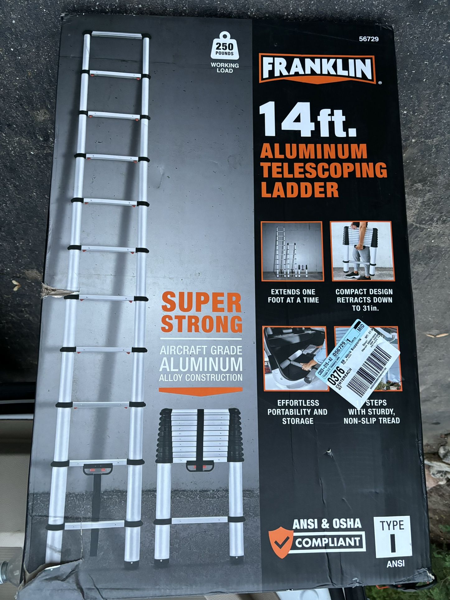 14 foot aluminum telescopic ladder
