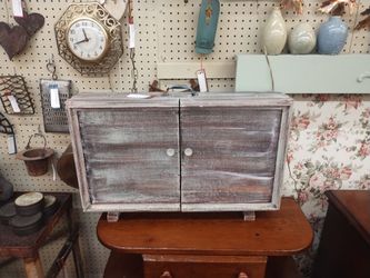 Wooden sample case with cubbies