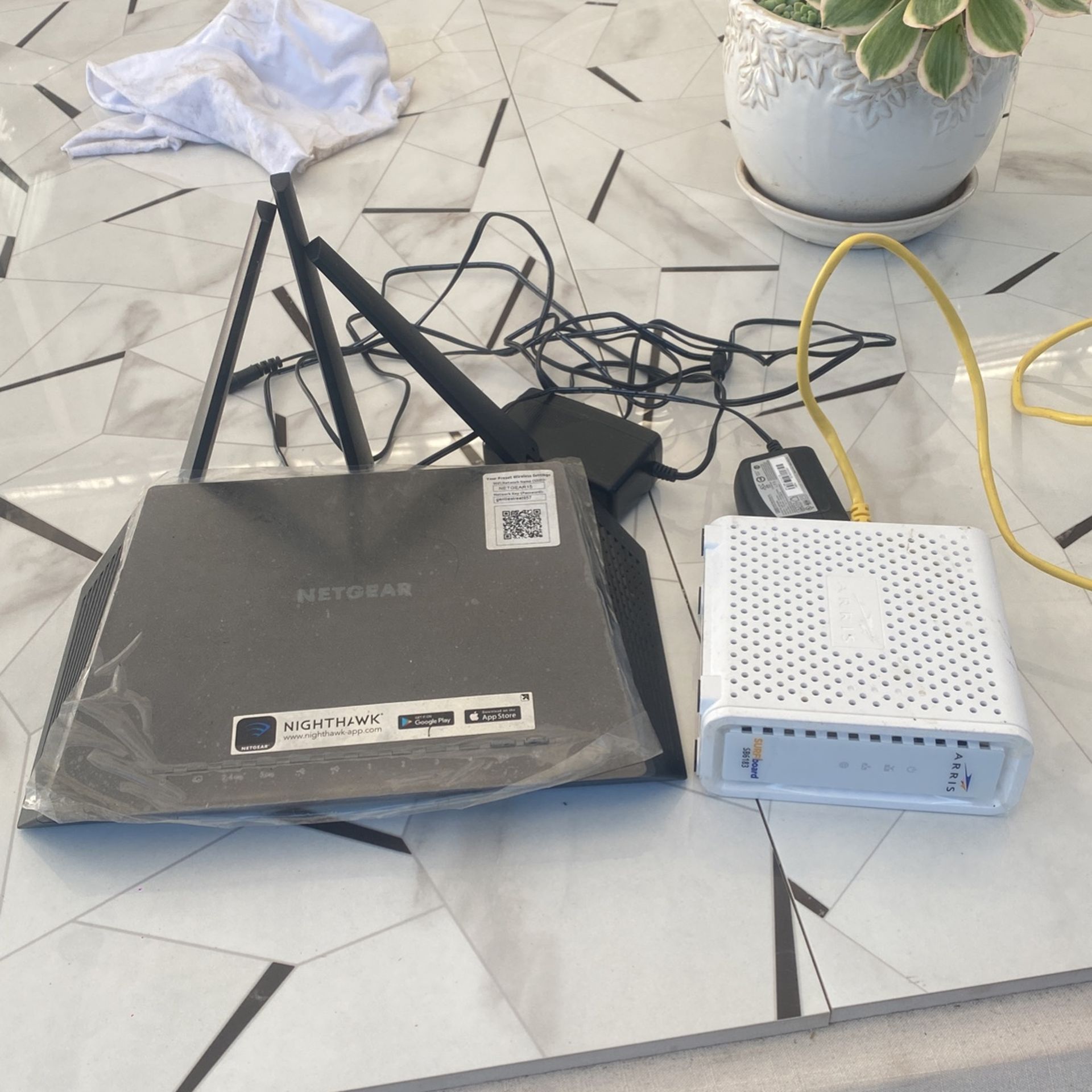High speed, modem, and router
