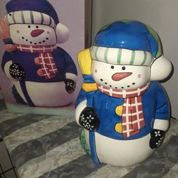Large Snowman Cookie Jar