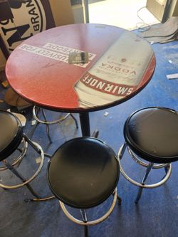 30 inch bar table with 2 bar stools