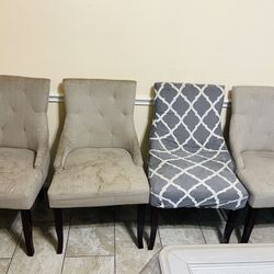 Dining Chairs $25 Each Stained But With Chair Covers Included