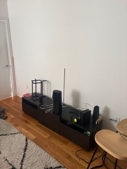 Black TV stand