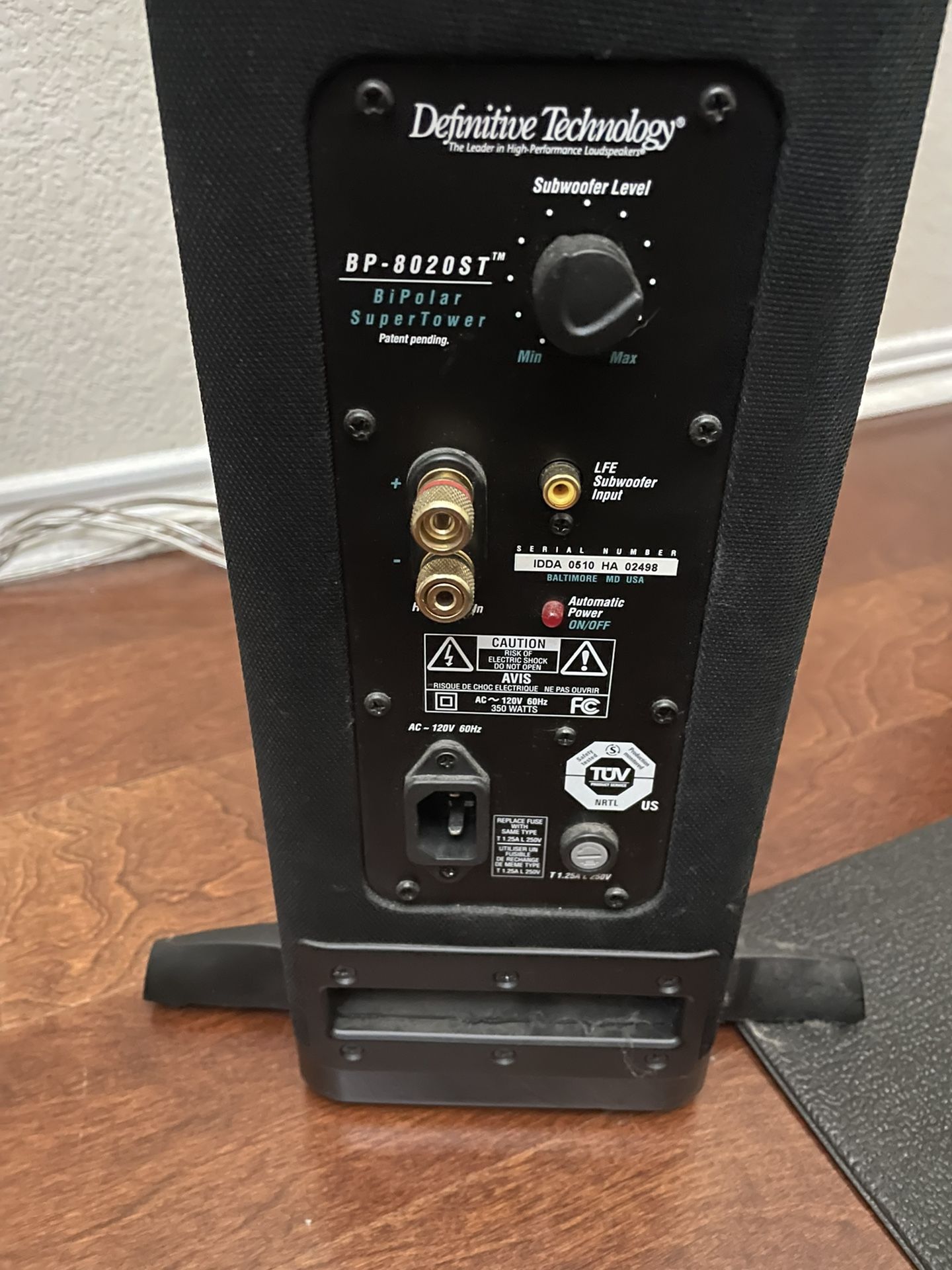 Definitive technology bp8020st sales