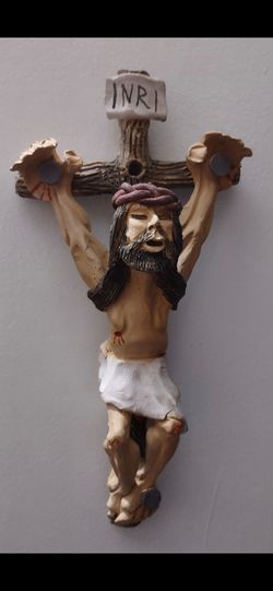Traditional Handmade Ceramic of Jesus Christ on the Cross