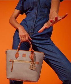 Dooney & Bourke Pebble Grain Small Tote Taupe