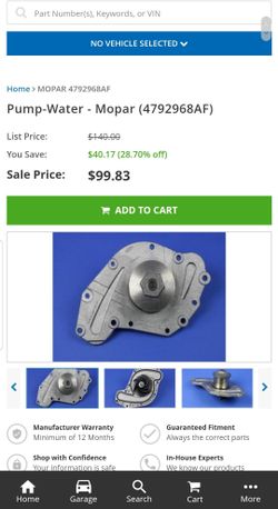 Dodge Water pump