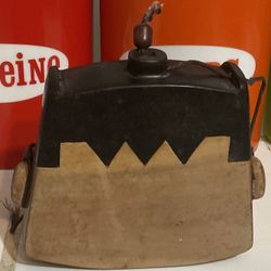 Antique 2 Tone Hand Carved Wood African Bag Purse 