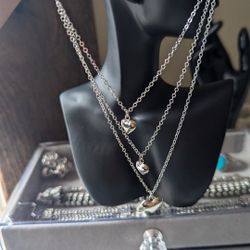 Collar Triple Plata 925