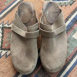 Lotta from Stockholm Classic Swedish Clogs - Taupe Oiled Nubuck