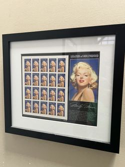 sheet of marilyn monroe stamps Framed Home Decor Wall Art 