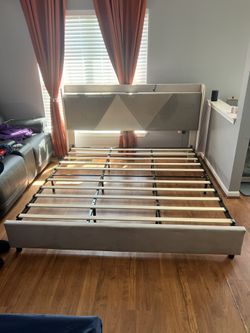 King Size Bed Frame with USB-C/A C6