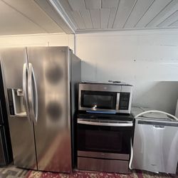 Refrigerator ,stove,microwave And  dishwasher 