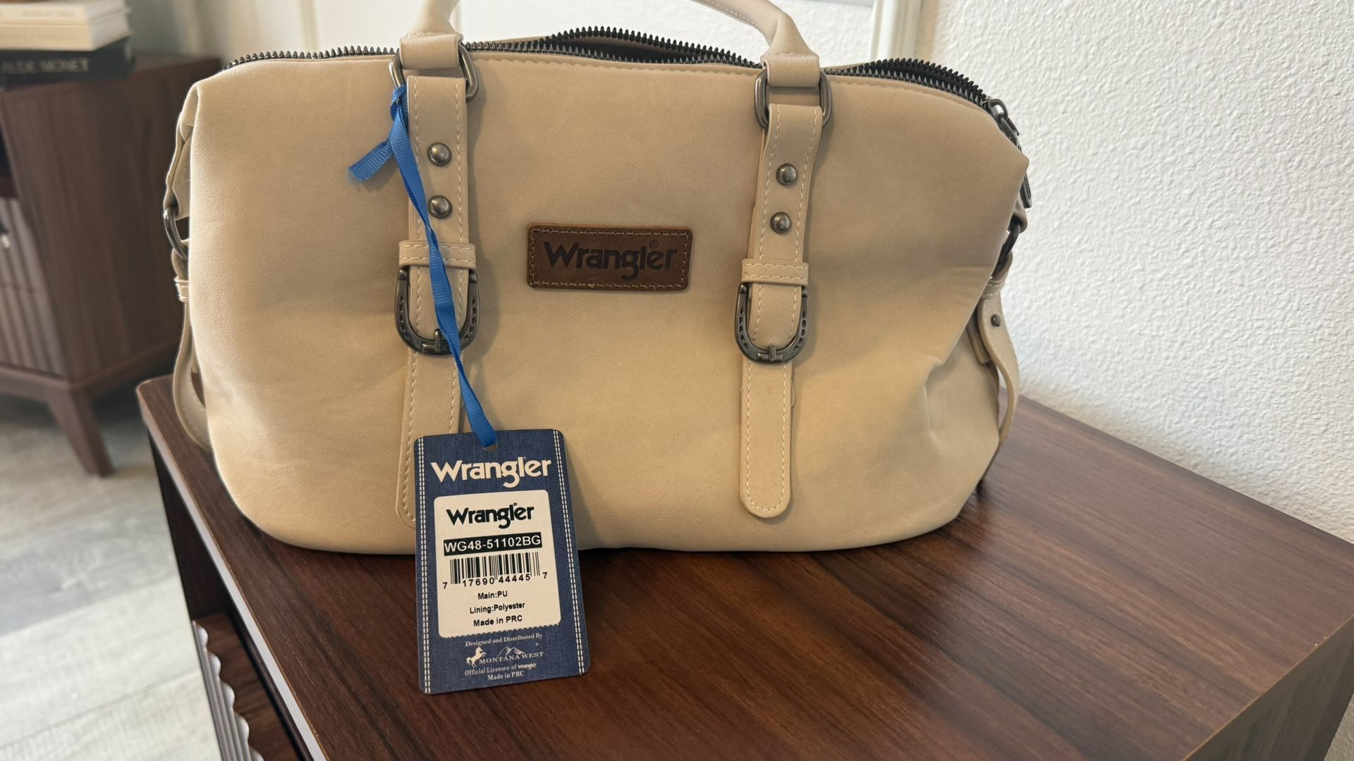 Wrangler Suede Doctor Bag Top Handle Purse Satchel Handbags