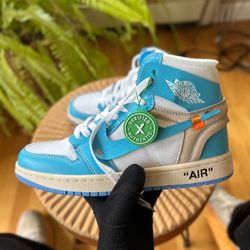 off-White Nike Jordans blue have in every size LMK