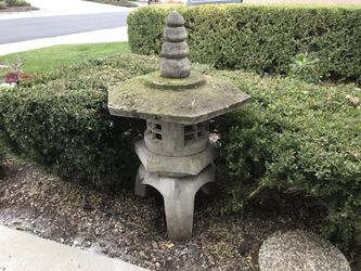 X- Large vintage Japanese cement pagoda