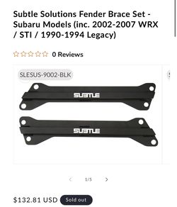 Subaru WRX - Fender Braces *New* Subtle Solutions