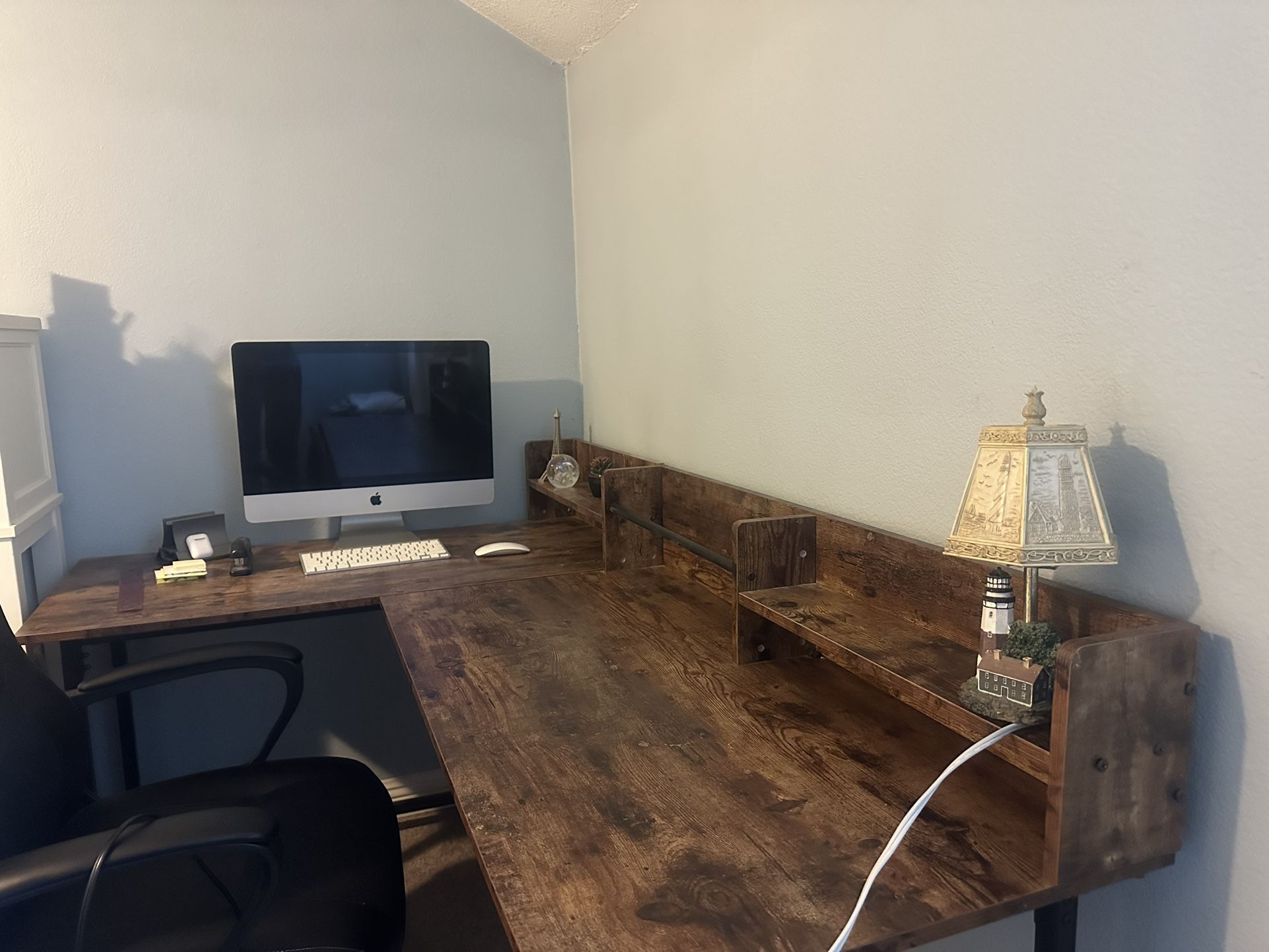 L shaped Wood corner Desk