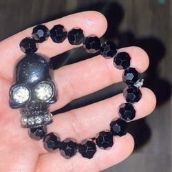 Halloween Black Skull Bracelet 