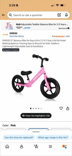 Kids non peddle bike
