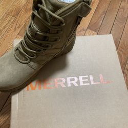 Merrell Composite Toe Working Boots (brown, Coyote) 9.5