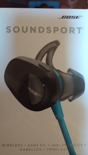 Bose SoundSport, Wireless Workout Earbuds, (Sweatproof Bluetooth Headphones for Running), Aqua, Factory Sealed