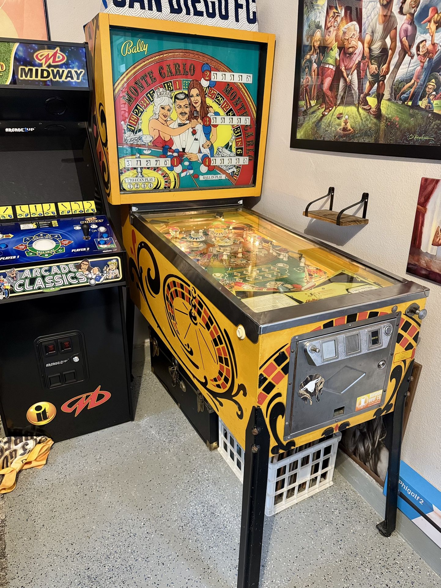 Vintage 1973 Bally’s Monte Carlo Pinball Machine