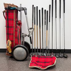 Vintage Golf Clubs and Bag