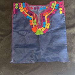Kids Girl Mexican Embroidered Shirt