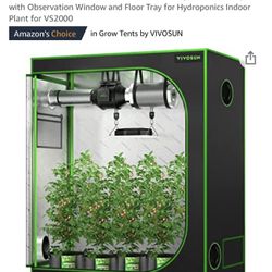 VIVOSUN 4x2 Grow Tent, 48"x24"×60" High Reflective Mylar with Observation Window and Floor Tray for Hydroponics Indoor Plant