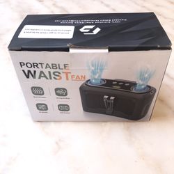 NEW*👉🏻 20000mAh Portable Waist Fan 10 Speed Power Bank (Silver Lake)