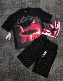 Mens Tshirt Rhinestone Graphic |All sizes available |