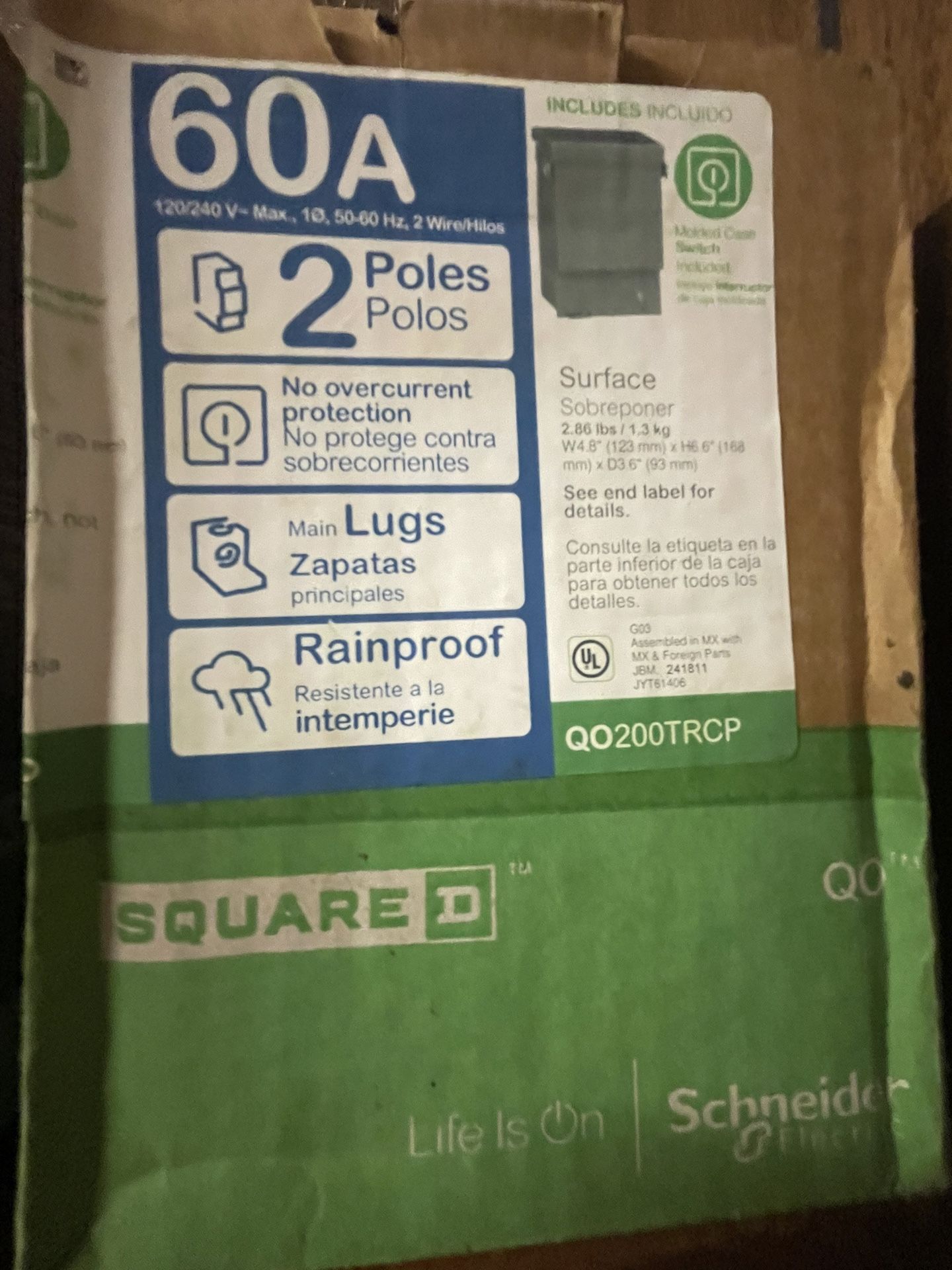 60 Amp Not Fusible AC Disconnect Switch Does