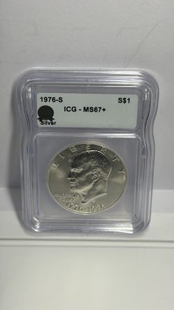 1976-S Eisenhower $1 Silver ICG MS67+  Bicentennial